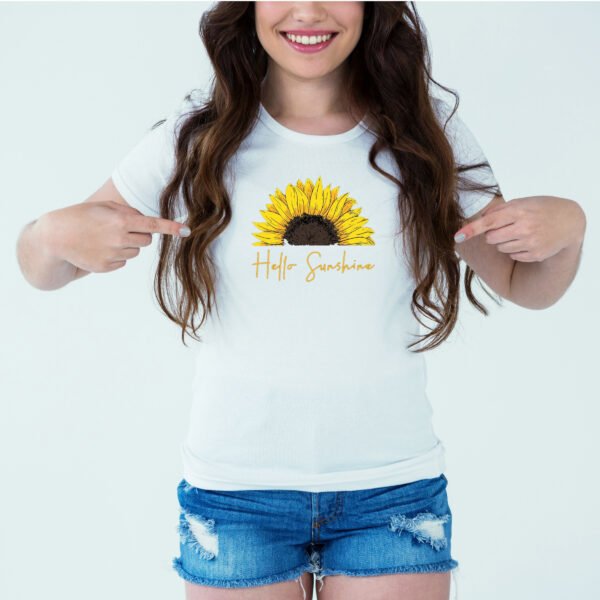 Designer Printed T-Shirt :: Design type - Hello Sunshine - Cloth type : Polyester