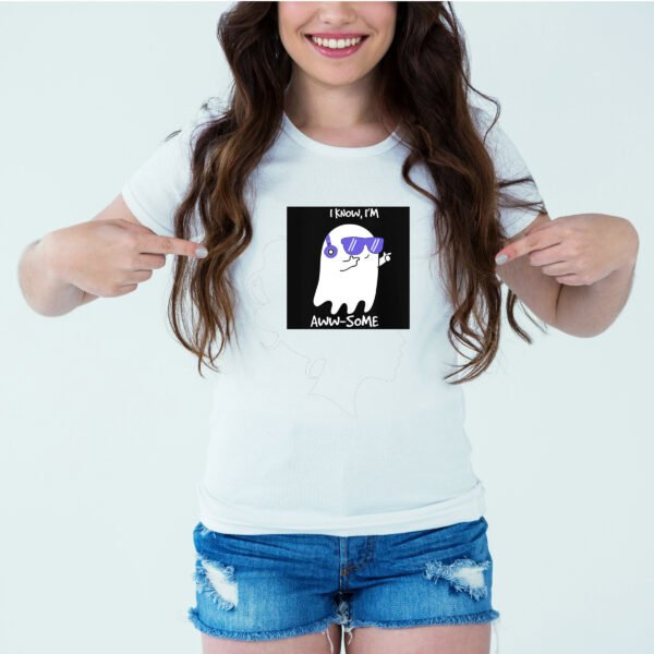 Designer Printed T-Shirt :: Design type - I Know I Am Awesome - Cloth type : Polyester