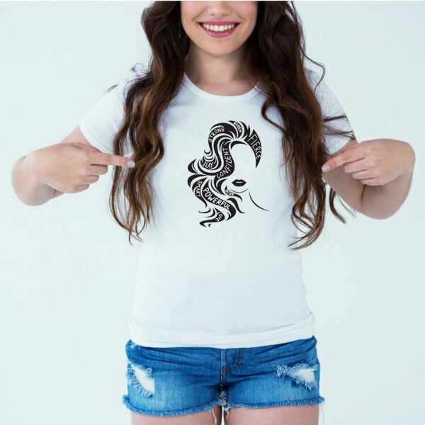 Designer Printed T-Shirt :: Design type - Strong Women - Cloth type : DOT-KNIT