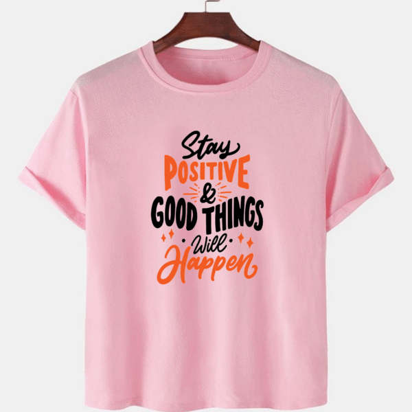 Pink Unisex Cotton Premium Quality Designer Printed T-Shirt