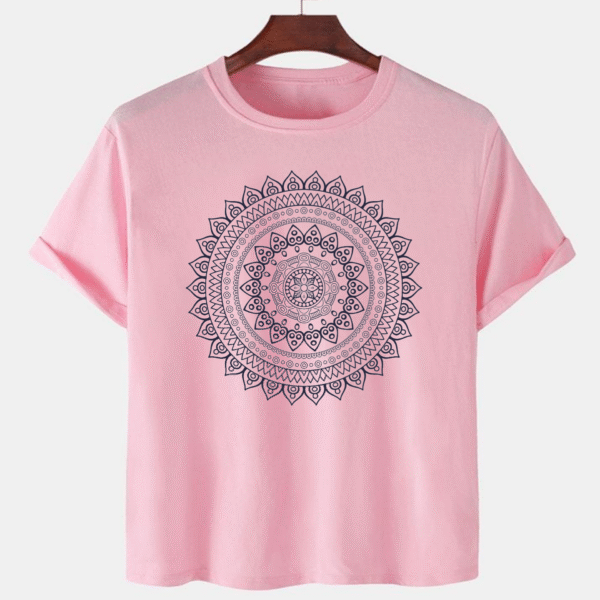 Pink Unisex Dot Knit Premium Quality Designer Printed T-Shirt