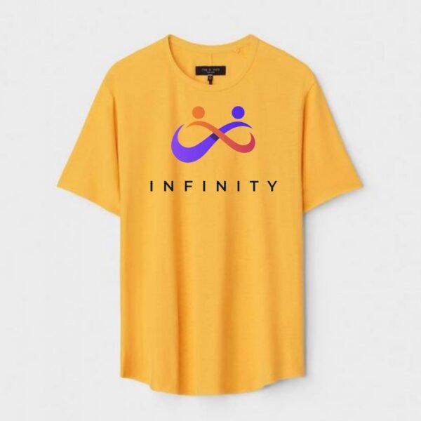 Yellow Unisex DOT KNIT Regular Fit Printed Round Neck T-Shirt