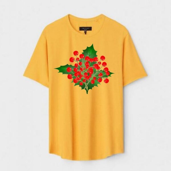 Yellow Unisex Polyster Regular Fit Printed Round Neck T-Shirt