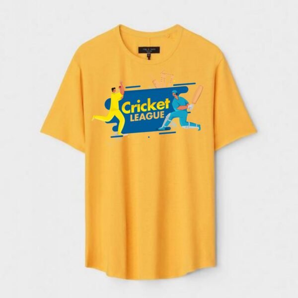 Yellow Unisex DOT KNIT Regular Fit Printed Round Neck T-Shirt