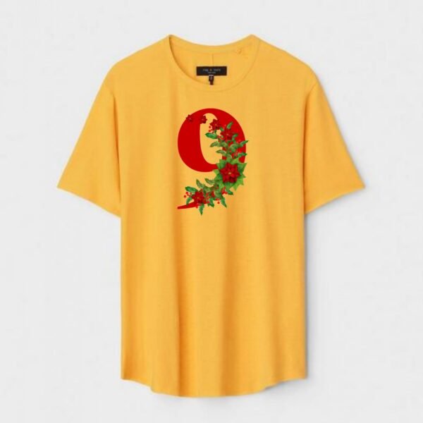 Yellow Unisex Cotton Regular Fit Printed Round Neck T-Shirt