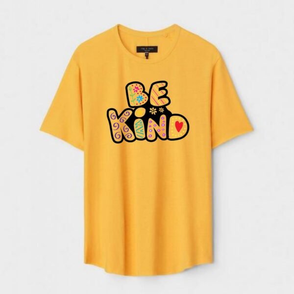 Yellow Unisex Cotton Regular Fit Printed Round Neck T-Shirt