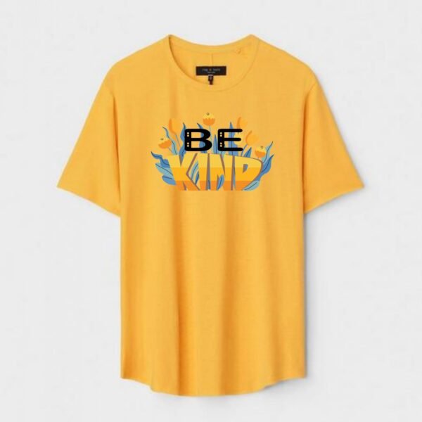 Yellow Unisex Polyster Regular Fit Printed Round Neck T-Shirt