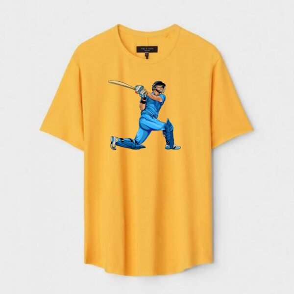 Yellow Unisex Cotton Regular Fit Printed Round Neck T-Shirt